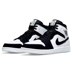 Air Jordan 1 Mid SE GS 'Diamond' DN4321-100 Sneakers size 7 Youth / 8.5 Women